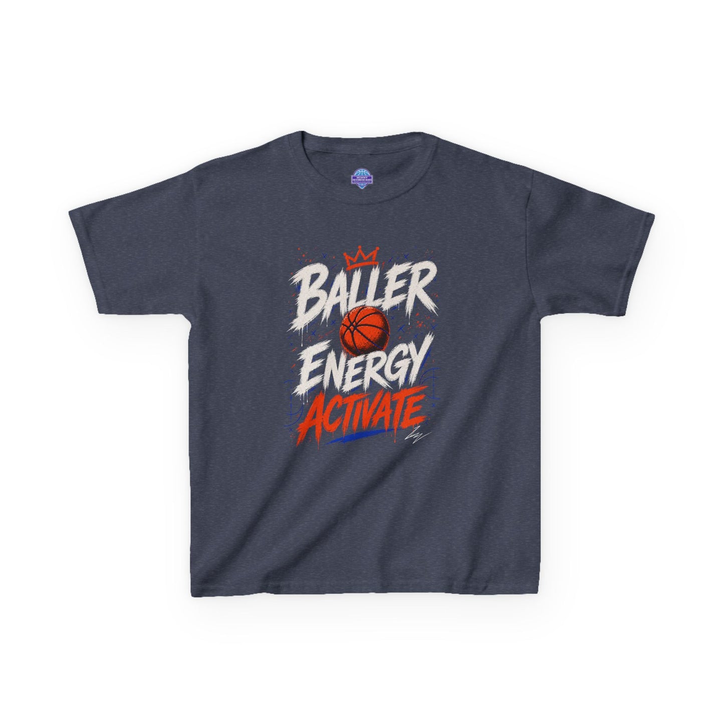 Kids T-Shirt — "Baller Energy Activate" Basketball Graphic Tee