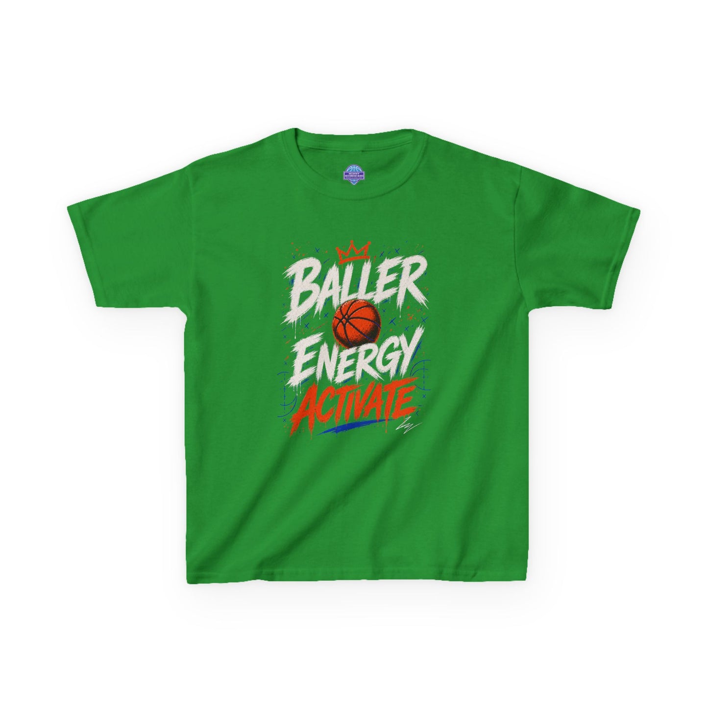 Kids T-Shirt — "Baller Energy Activate" Basketball Graphic Tee