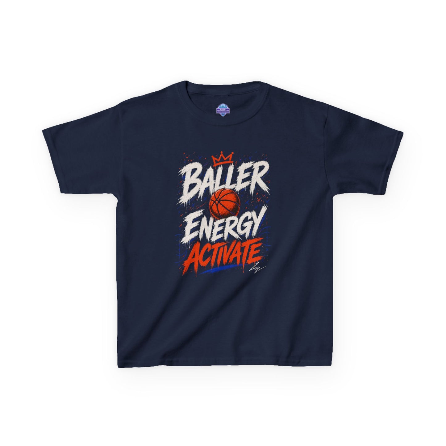Kids T-Shirt — "Baller Energy Activate" Basketball Graphic Tee