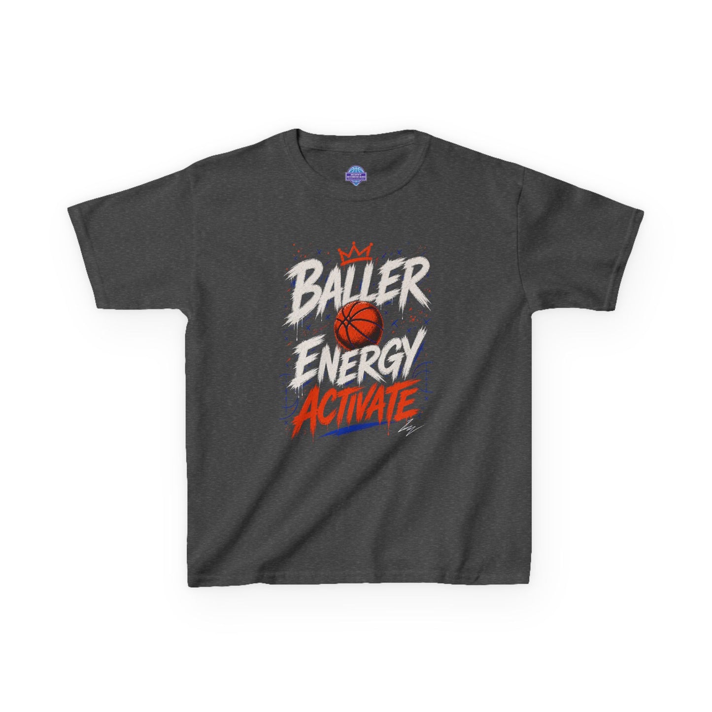 Kids T-Shirt — "Baller Energy Activate" Basketball Graphic Tee
