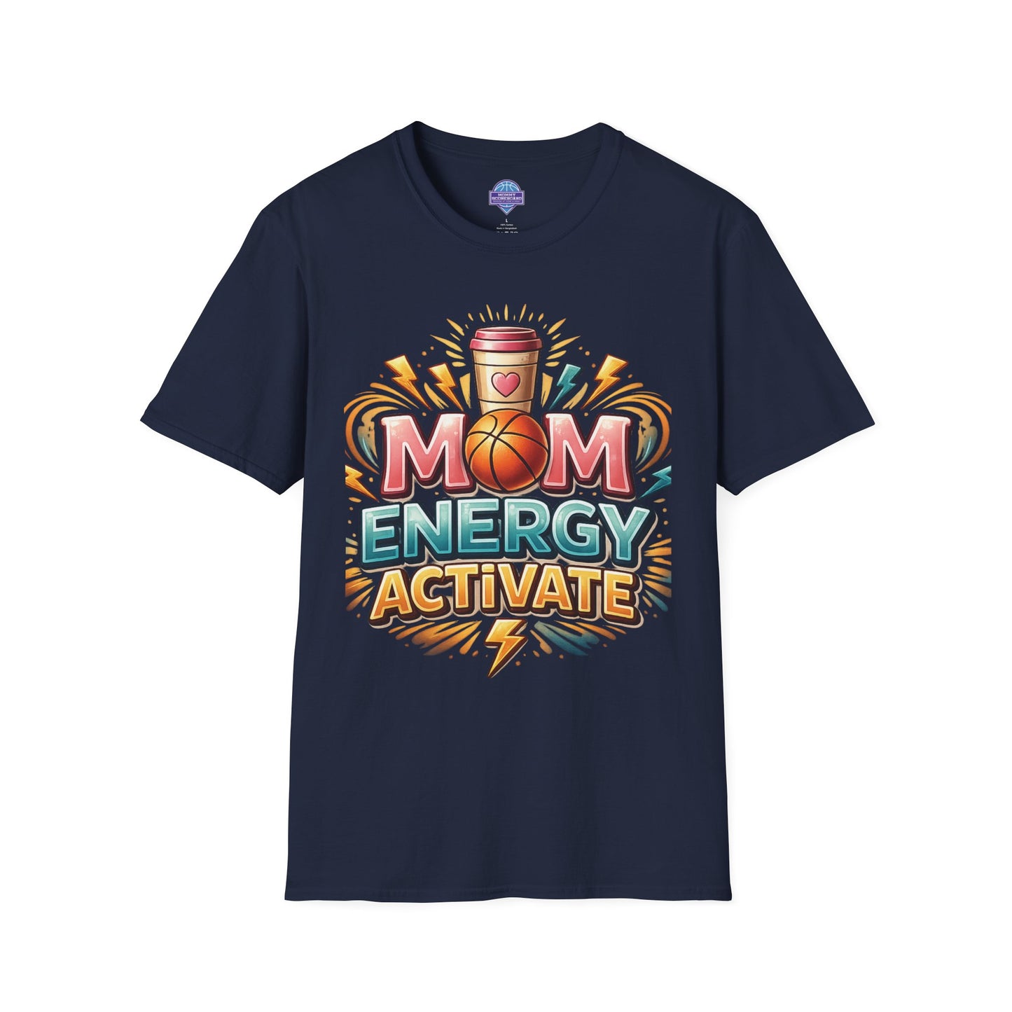 Mom Energy Activate T-Shirt — Basketball & Coffee