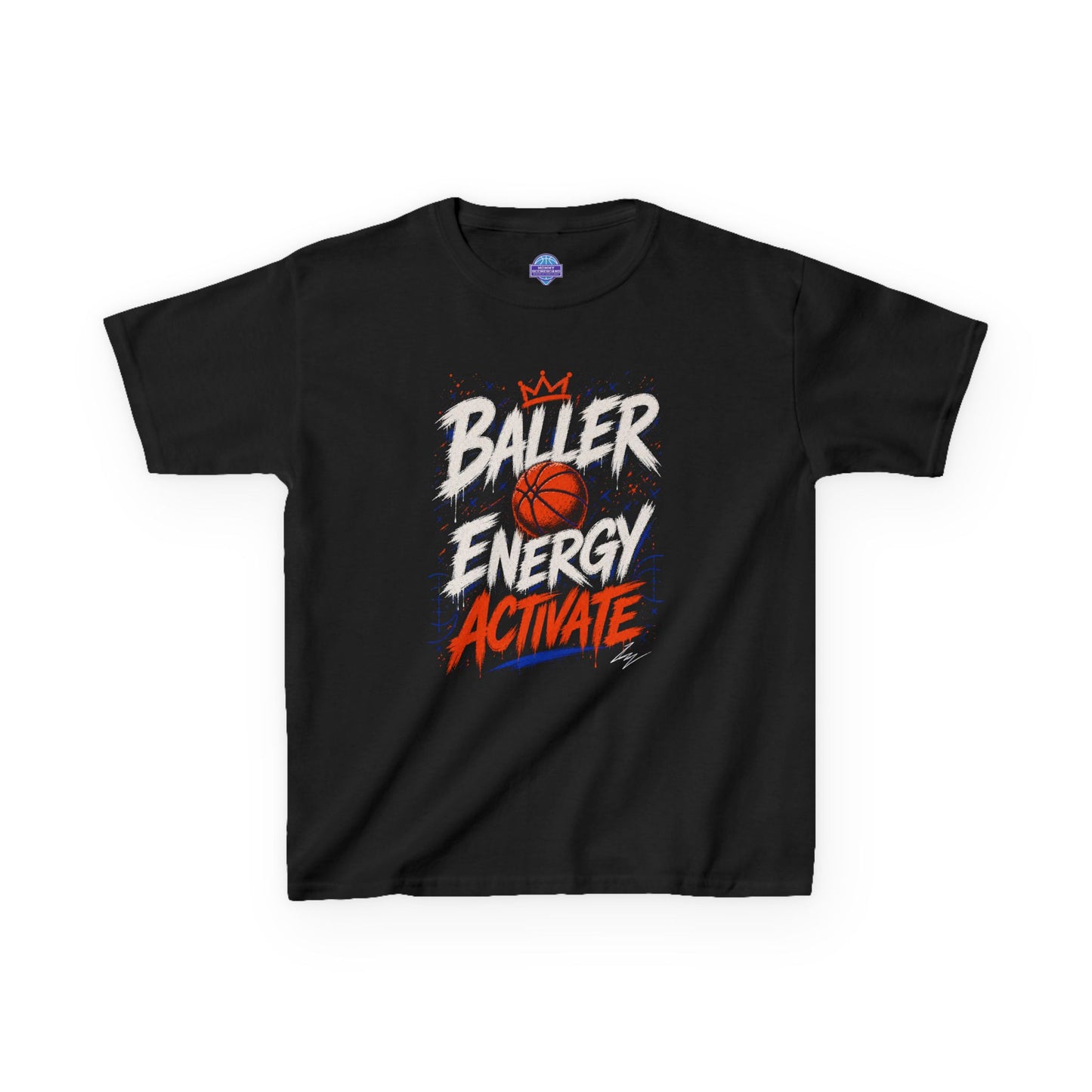 Kids T-Shirt — "Baller Energy Activate" Basketball Graphic Tee