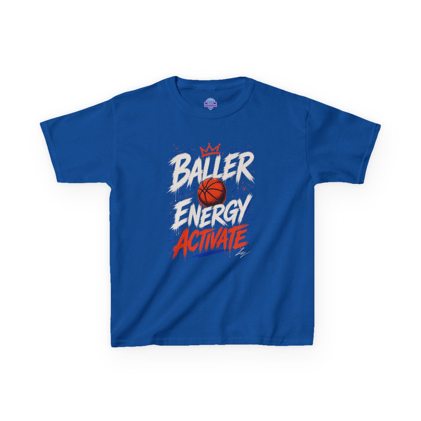 Kids T-Shirt — "Baller Energy Activate" Basketball Graphic Tee