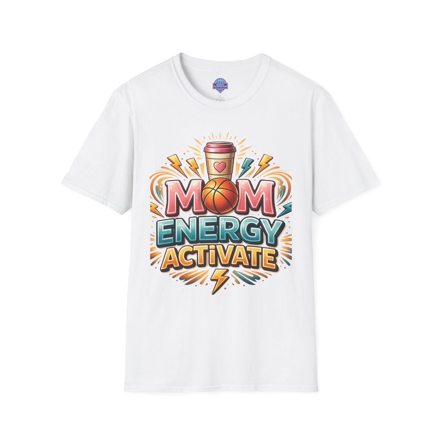 Mom Energy Activate T-Shirt — Basketball & Coffee