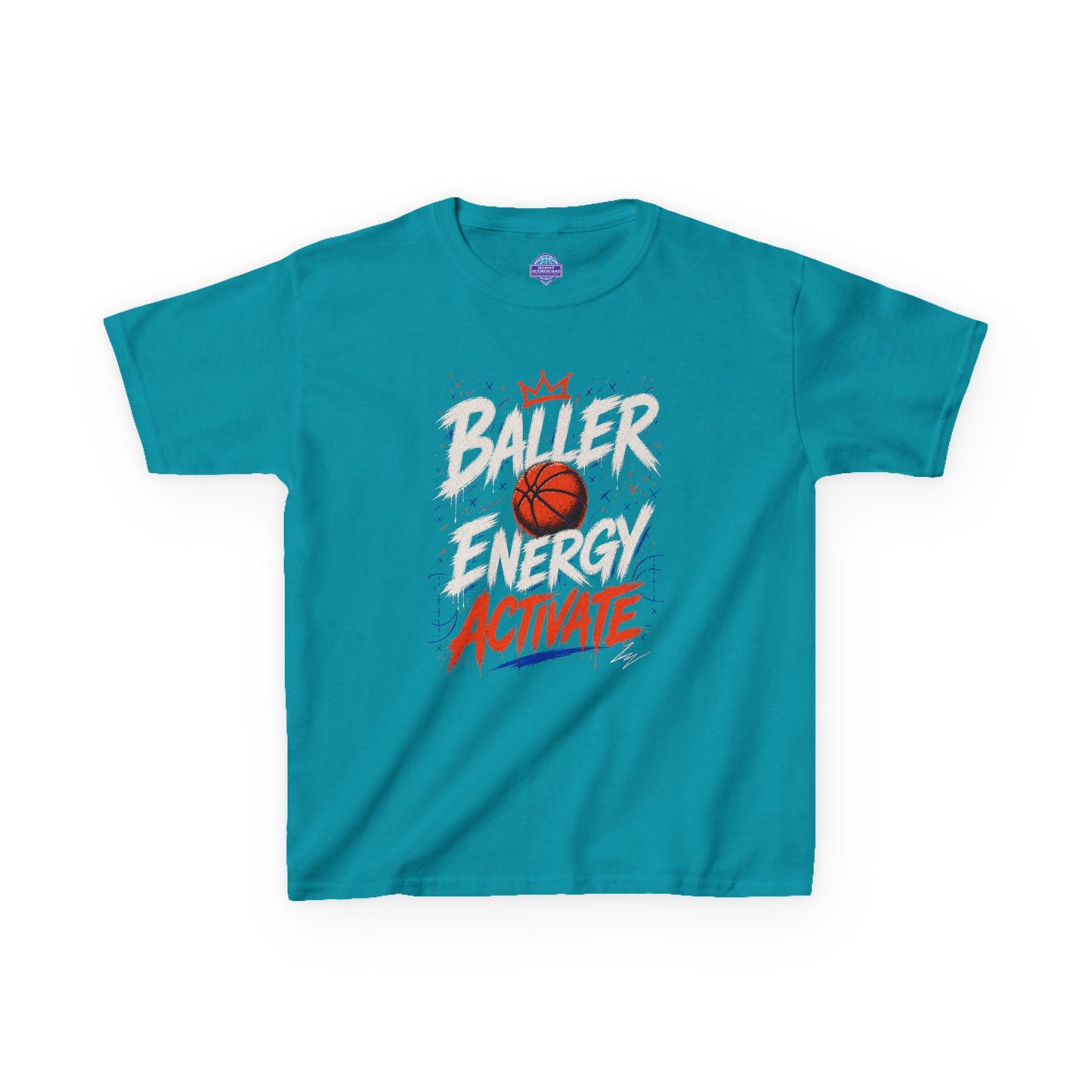 Kids T-Shirt — "Baller Energy Activate" Basketball Graphic Tee