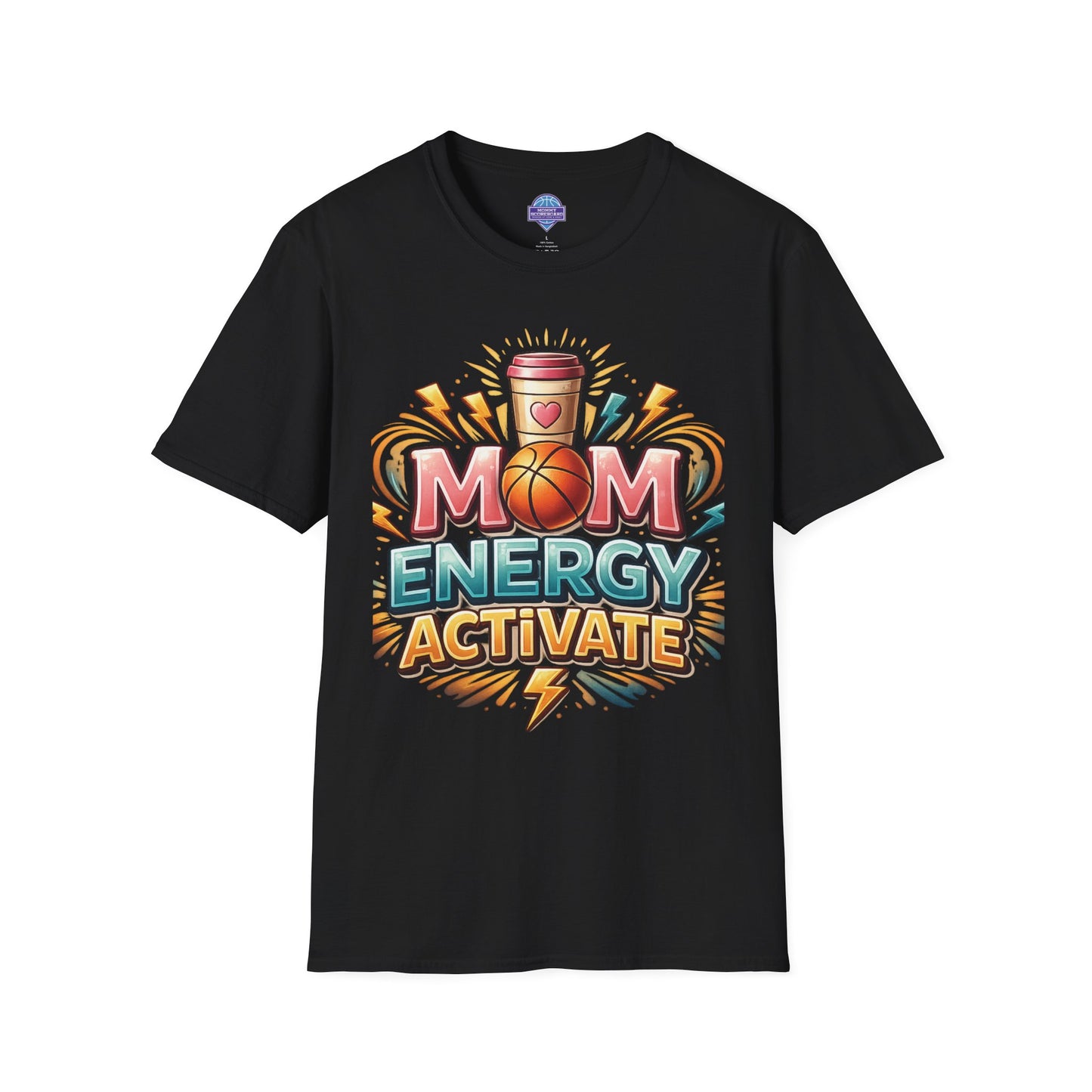 Mom Energy Activate T-Shirt — Basketball & Coffee